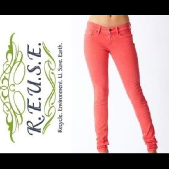 Cute coral skinny jeans - Picture 2 of 2